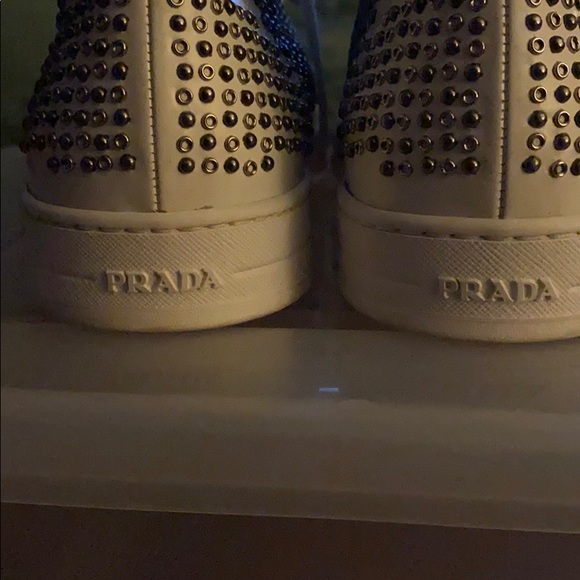 AUTHENTIC PRADA High top studded sneakers - Picture 3 of 6